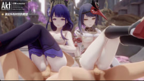 AnimationAkt: 原神雷电将军被操翻内射，高潮喷水！中文字幕